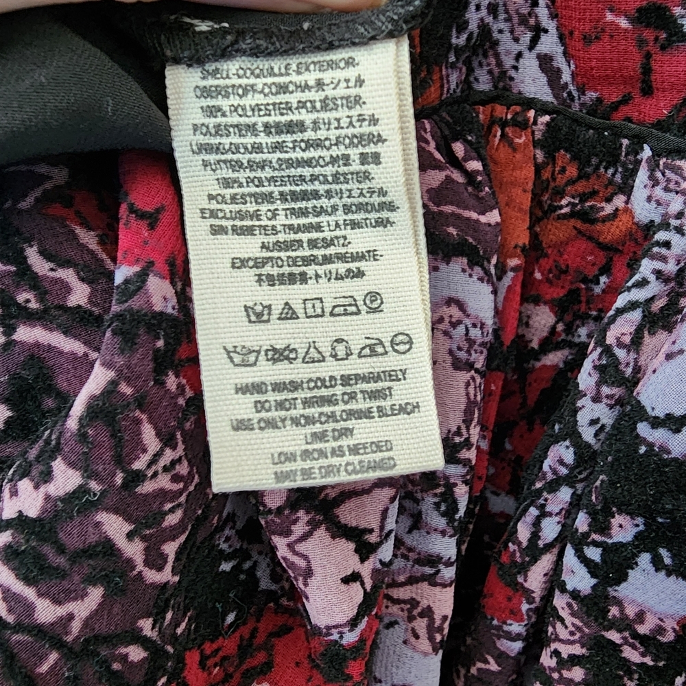 Free People Red and Black Floral Mini Dress - Picture 6 of 11
